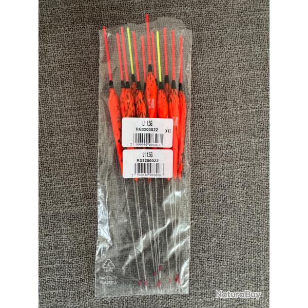 12 flotteurs au coup ragot 1,5gr