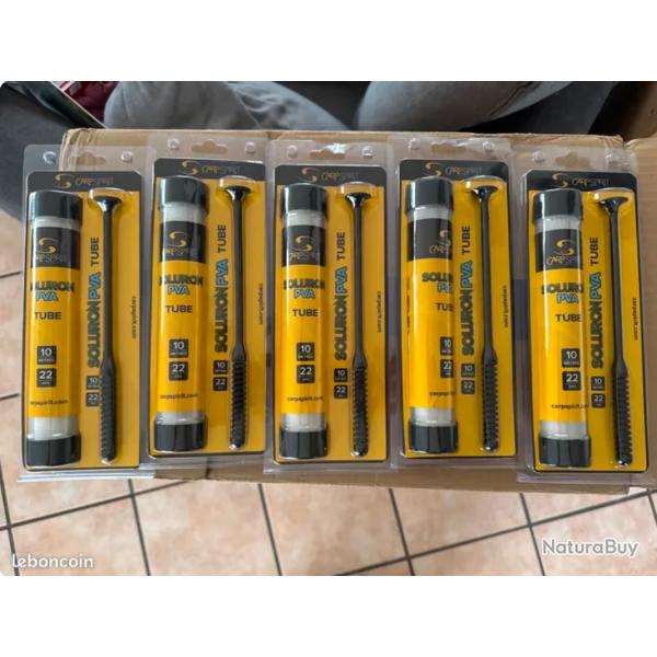 Lot de 5 pva tube soluron 10m carp Spirit 22mm