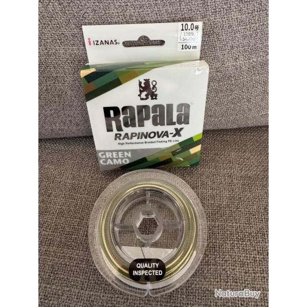 Tresse rapala rapinova X Green 100m 120lb 0,50mm