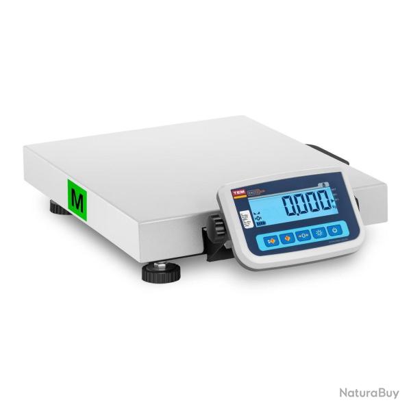 Balance numérique pour colis - Plage de pesée max. 200 kg - Avec câble USB - Balance industrielle avec 2 modes de puissance - Pour bureaux de poste, entrepôts, usines, supermarchés, boulangeries