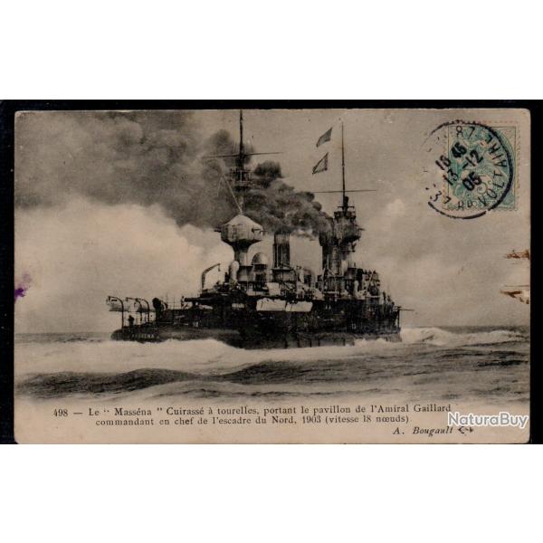 CPA - Marine Militaire -" LE Mass�na " Cuirasse a tourelles portant le pavillon de l'Amiral - N�3105