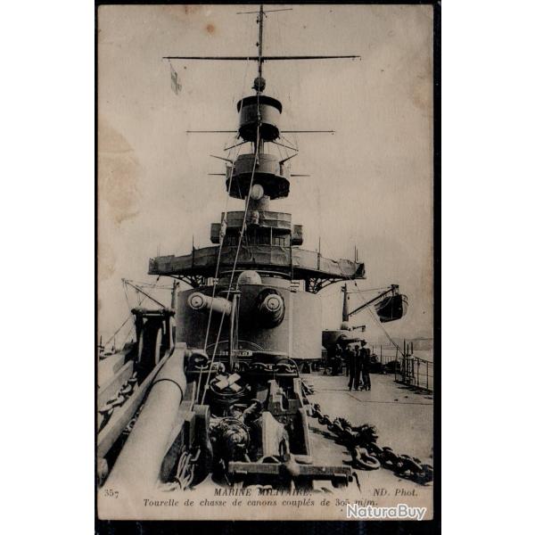 CPA - Marine Militaire  - Tourelle de chasse de canons couples de 305 m/m - N�3097
