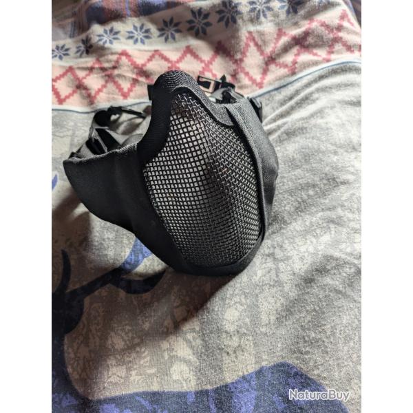 Demi-masque facial en acier MK II FAST Black - Invader Gear