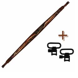 Tourbon Sangle Camo N&eacute;opr&egrave;ne 6mm avec &Eacute;merillons Antid&eacute;rapante et Confortable pour Fusil de Chasse