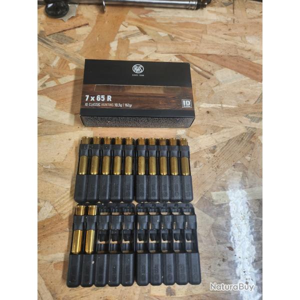 12 balles calibre 7x65r marque RWS ID classic