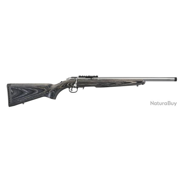 RUGER AMERICAN RIMFIRE TARGET 22LR canon MI LOURD INOX  46CM filet� 1/2x28