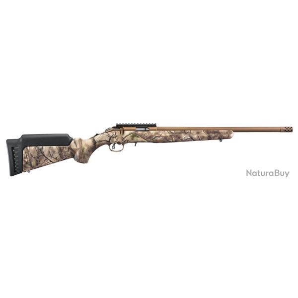 RUGER AMERICAN RIMFIRE CAMO 22LR canon MI LOURD BRONZE 46CM filet 1/2x28