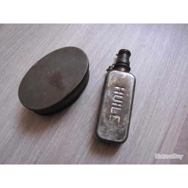 Boite a graisse et huilier rglementaire Franaise