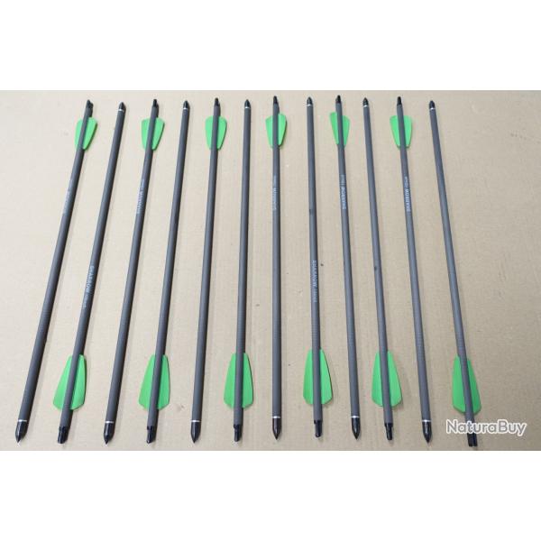 lot de 12 traits carreaux fleches carbone 15" (38cm) pour arbal�te EK Archery R9 RX Cobra / System