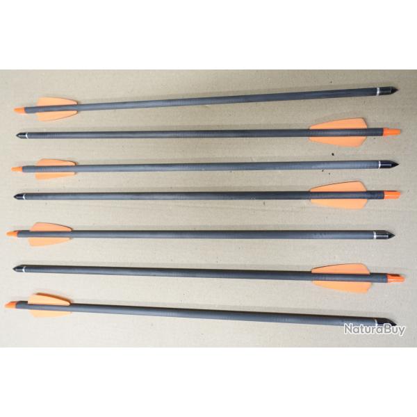 lot de 7 traits carreaux fleches carbone 15" (38cm) pour arbal�te EK Archery R9 RX Cobra / System