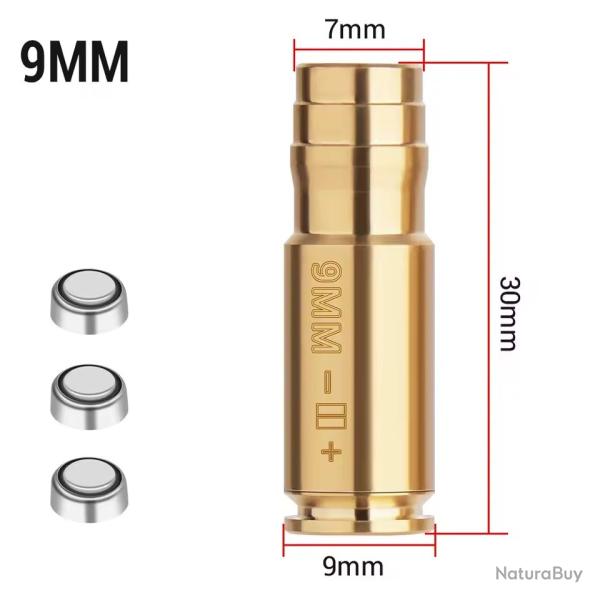 DESTOCKAGE Collimateur Balle Laser BORE SIGHTER R�glage Fusil Carabine 9mm Longue Lunette Viseur