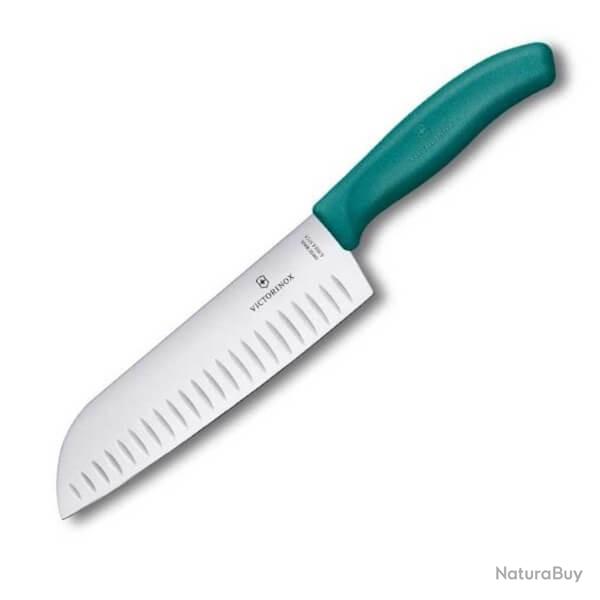 6.8524.17C1B Couteau Santoku alvol Victorinox SwissClassic sur vert/carte