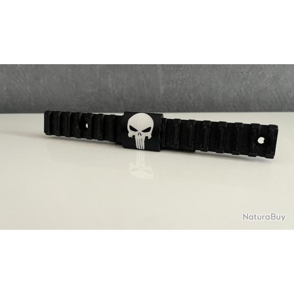 Cache Picatinny Punisher Noir & Blanc