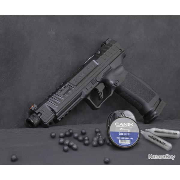 PISTOLET CANIK RIVAL CO2 C50 BLACK + 50 Billes Caoutchouc + 5 Co2 167 euros Frais de port Compris B