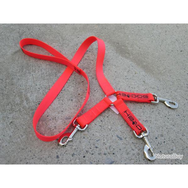 Laisse Nylon pour 3 Chiens.