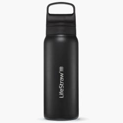 Gourde filtre &agrave; eau Lifestraw Go Series Stainless Steel 700 ml noire