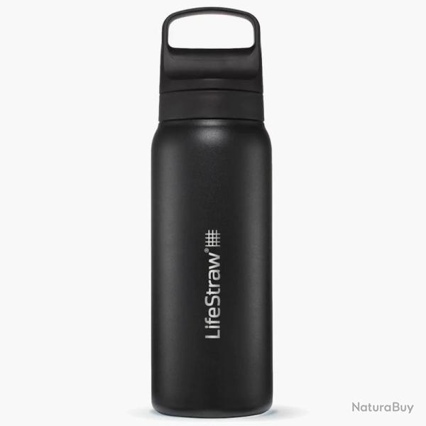 Gourde filtre � eau Lifestraw Go Series Stainless Steel 700 ml noire