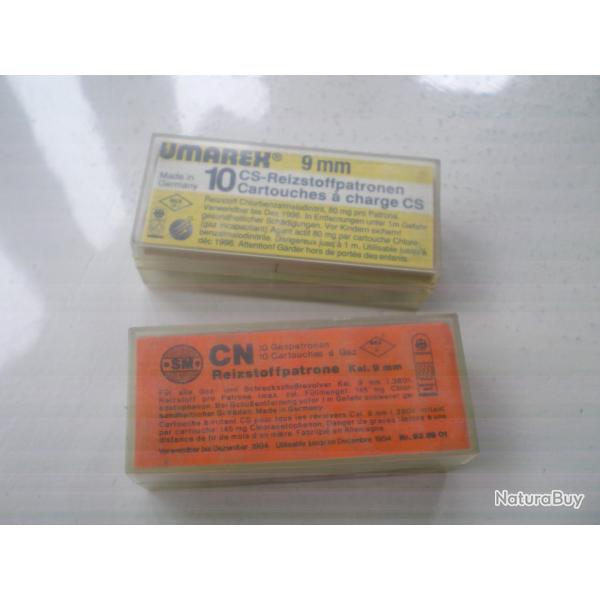 lot de 2 boites cartouches cs 9mm
