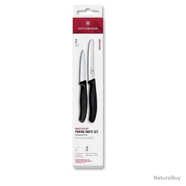 6.7113.2 Set 2 pi�ces Victorinox Swissclassic noir