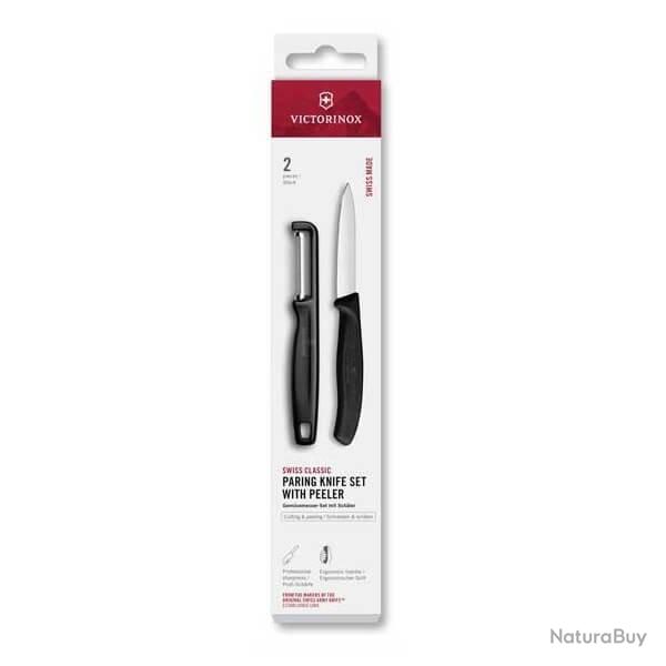 6.7113.21 Set 2 pi�ces Victorinox Swissclassic noir