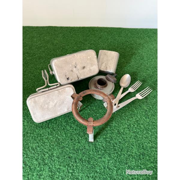 1 lot gamelle franaise + quart , rchaud et couverts   modle  1935 w w 2