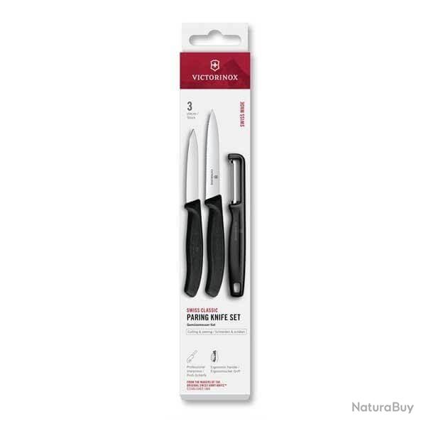6.7113.33 Set 3 pices Victorinox Swissclassic noir