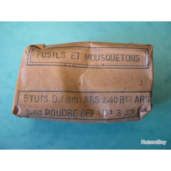 Un paquet de 4 lame chargeur Lebel Mod 1890 trois cartouches 4/8/40 TBE