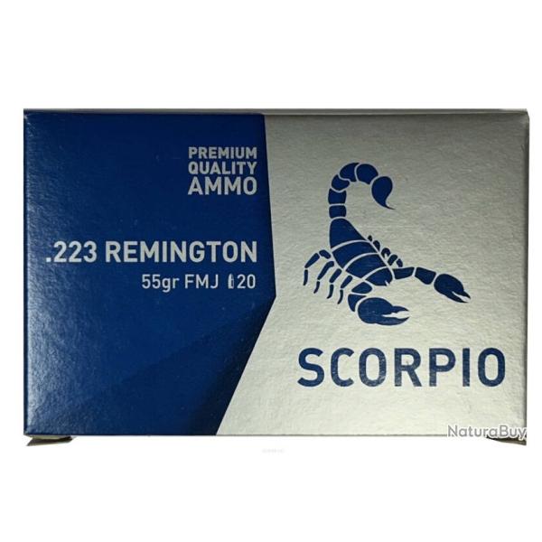 OFFRE NB Munitions STV - Scorpio calibre 223 Rem FMJ 55Gr LIVRAISON OFFERTE LOT DE 1000
