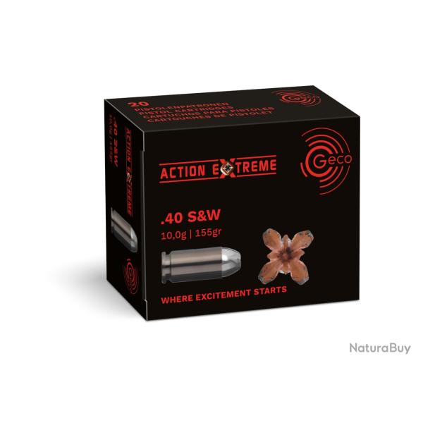 Munitions GECO .40 S&W 10.0G GECO ACTION EXTREME x5 boites