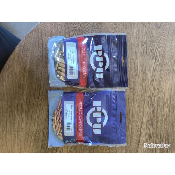 Douilles et ogives PPU 6,552 Carcano