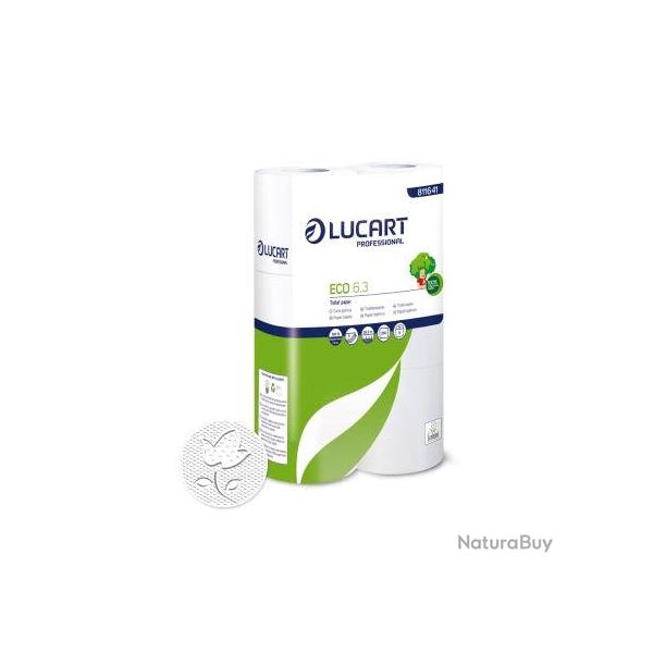 Papier toilette Lucart ECO 6,3 - 3 plis 48g / Par 6