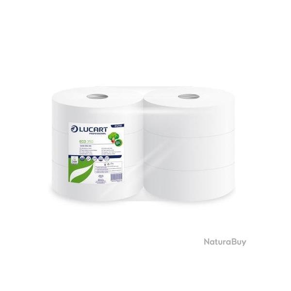 Papier toilette Lucart Jumbo Maxi ECO - 350m / Par 6