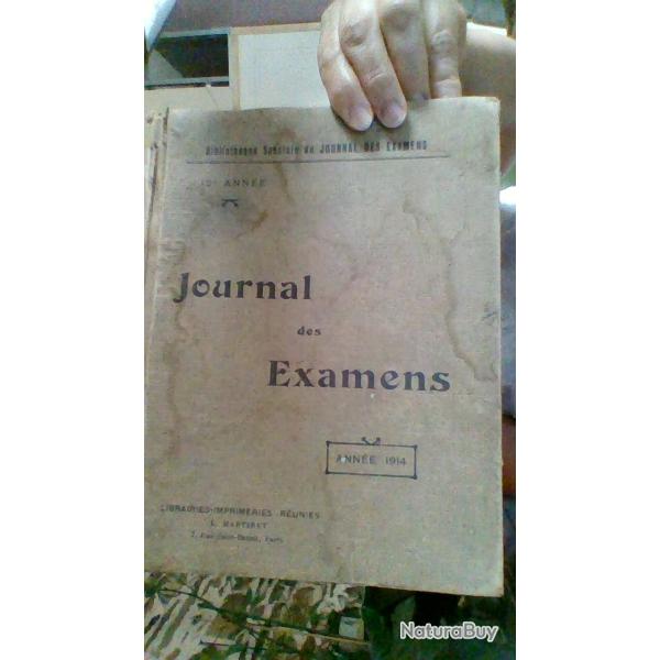 Journal des examens anne 1914 - Bibliotheque speciale du journal des examens 12 eme annee.