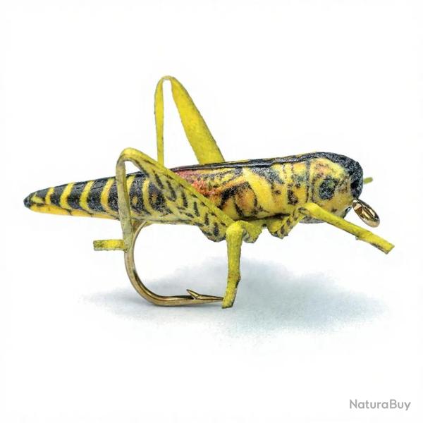 Mouche r�aliste Sauterelle jaune H10