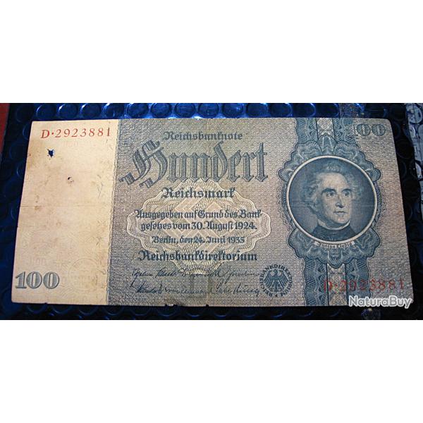 allemagne billet de 100 Reichsmark de 1935   tb