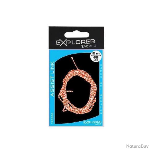 Tresse Assist Hook Explorer Tackle Assist Link 2m 90lbs Rouge Blanc
