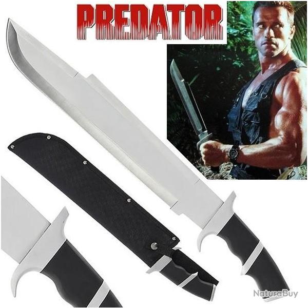 Couteau Predator machette Dutch Schaefer (Arnold Schwarzenegger) avec tui 53 cm poids 1085g