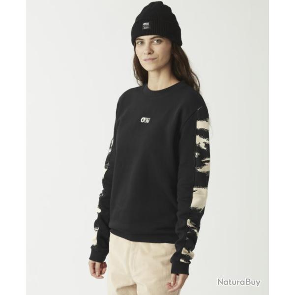 Sweat en Coton Picture BLAYR PRINTED CREW Noir