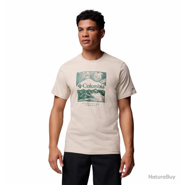 Tee Shirt en Coton Columbia CSC SEASONAL LOGO TEE Beige