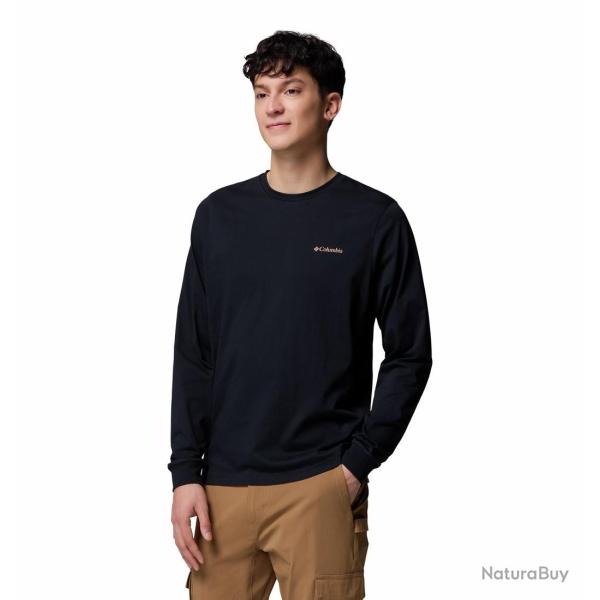 Tee Shirt en Coton Columbia CSC SEASONAL LOGO LONG SLEEVE TEE Noir