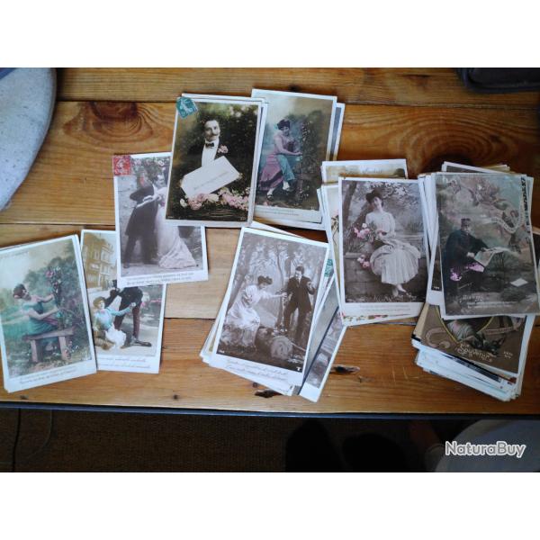Lot cartes postales 1900