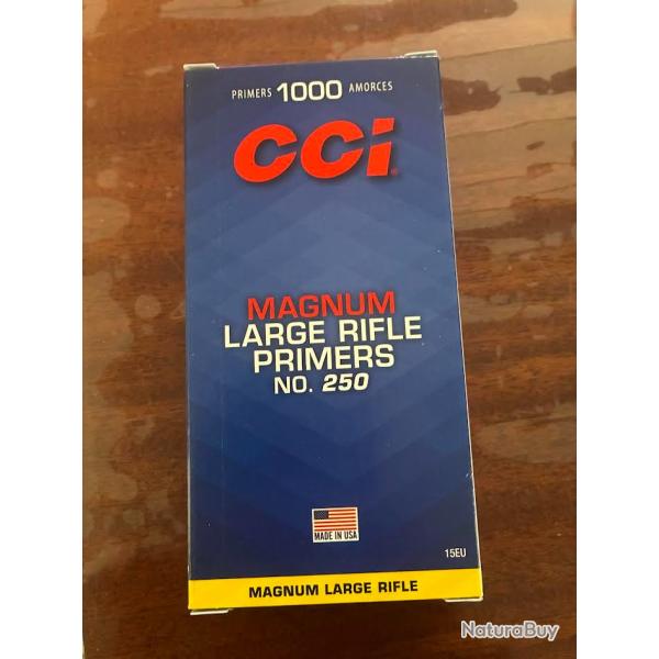 1000 AMORCES CCI 250 LARGE RIFLE MAGNUM