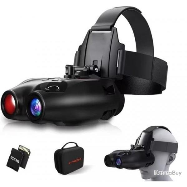 Jumelles de Vision Nocturne N4 1080P Full HD Infrarouge 850nm Zoom Num�rique 5X Port�e 300m Chasse