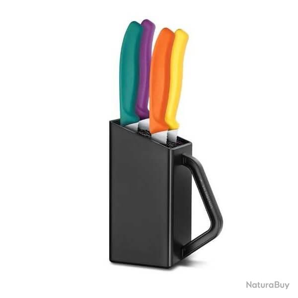 6.7126.4C1 Bloc 4 couteaux steak Victorinox Swissclassic assortis