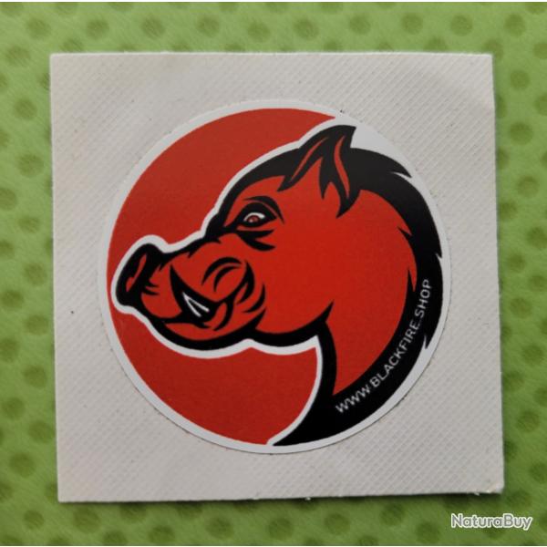 Autocollant chasse , grand gibier , Black fire, sanglier.