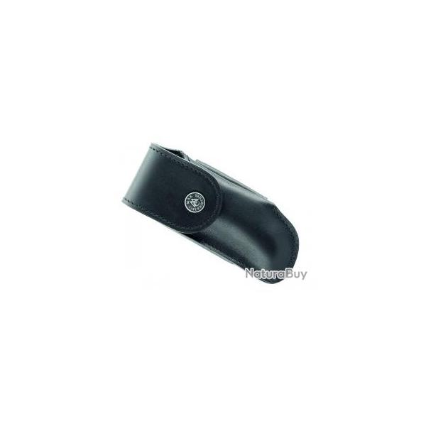 Etui Max Capdebarthes SALERS cuir noir, port horizontal/vertical pour couteaux forts