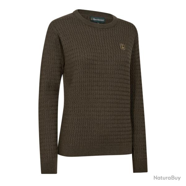 PULL FEMME DEERHUNTER LADY HARRINGTON CABLE KNIT