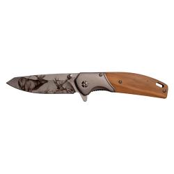 COUTEAU PLIANT LAME CERF +ETUI - 