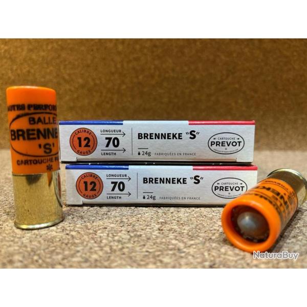 20 BALLES, 2 Boites Prevot  balle Brenneke-S - Cal. 12/70