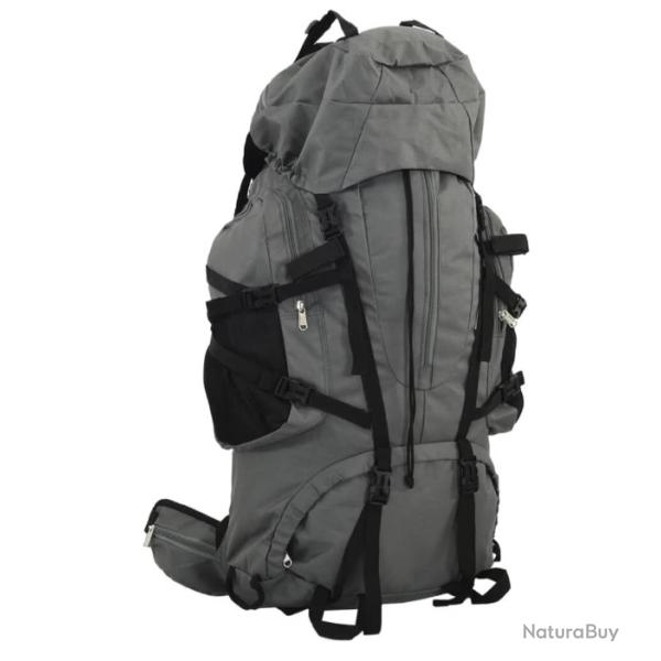 Sac � dos de randonn�e gris 60L - Tissu Oxford r�sistant et imperm�able pour aventurier actif
